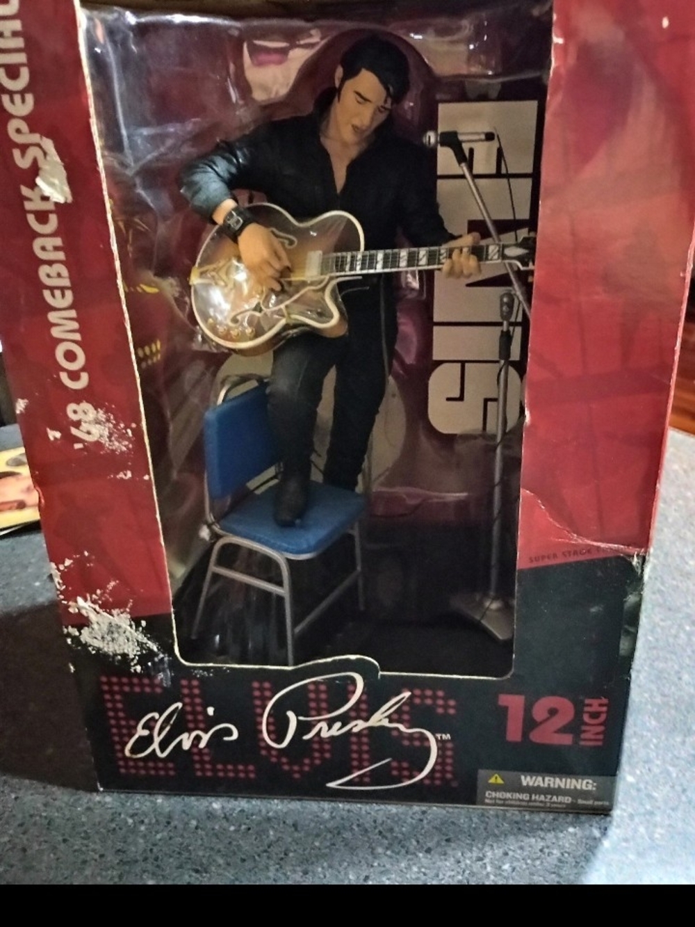 Elvis Presley 12" Collectible Figure with Brown Guitar - Elvis Presley Brand